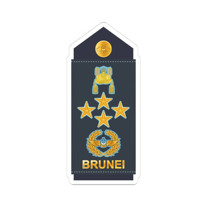 19.RBrAF GEN (Brunei) (Military Rank) STICKER Vinyl Kiss-Cut Decal 4 Inch White - The Sticker Space