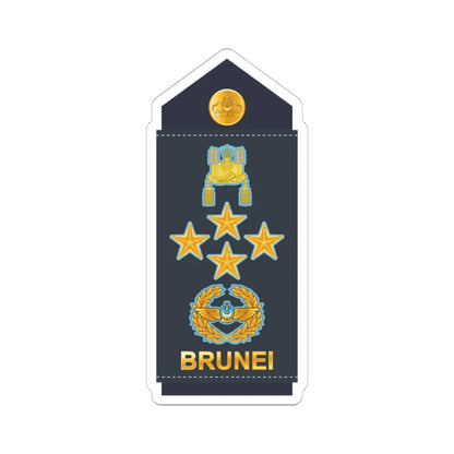 19.RBrAF GEN (Brunei) (Military Rank) STICKER Vinyl Kiss-Cut Decal 6 Inch White - The Sticker Space