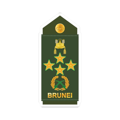 19.RBrLF GEN (Brunei) (Military Rank) STICKER Vinyl Kiss-Cut Decal 2 Inch White - The Sticker Space