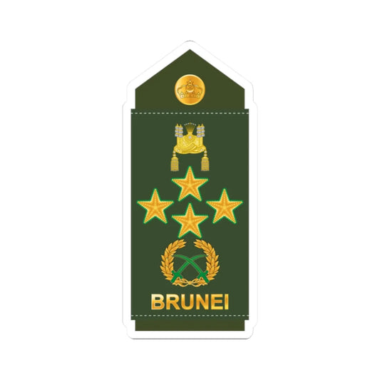 19.RBrLF GEN (Brunei) (Military Rank) STICKER Vinyl Kiss-Cut Decal 2 Inch White - The Sticker Space