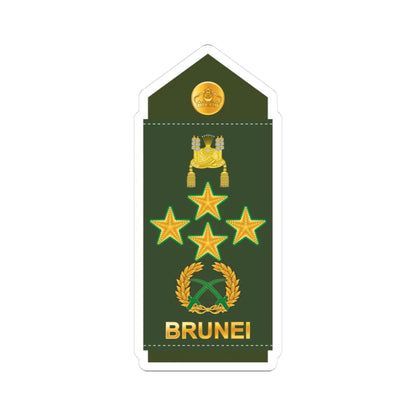 19.RBrLF GEN (Brunei) (Military Rank) STICKER Vinyl Kiss-Cut Decal 3 Inch White - The Sticker Space
