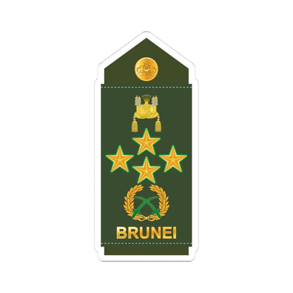 19.RBrLF GEN (Brunei) (Military Rank) STICKER Vinyl Kiss-Cut Decal 4 Inch White - The Sticker Space