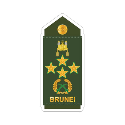 19.RBrLF GEN (Brunei) (Military Rank) STICKER Vinyl Kiss-Cut Decal 6 Inch White - The Sticker Space