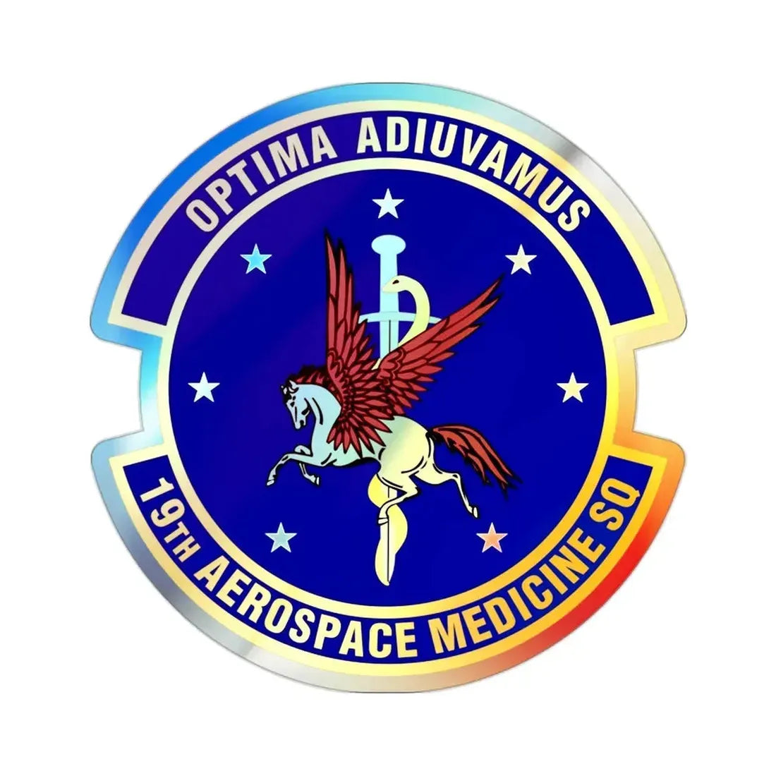 19th Aerospace Medicine Squadron (U.S. Air Force) Holographic STICKER Die-Cut Vinyl Decal - The Sticker Space