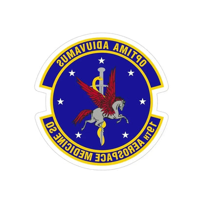 19th Aerospace Medicine Squadron (U.S. Air Force) REVERSE PRINT Transparent Die-Cut STICKER 4 Inch Die-Cut Transparent - The Sticker Space