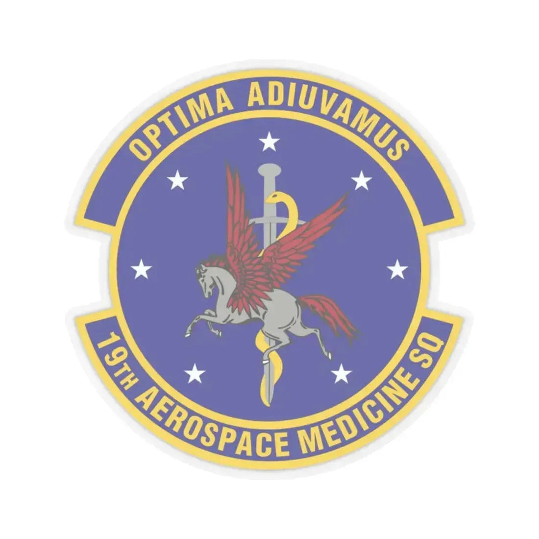 19th Aerospace Medicine Squadron (U.S. Air Force) STICKER Vinyl Kiss-Cut Decal 2 Inch Transparent - The Sticker Space