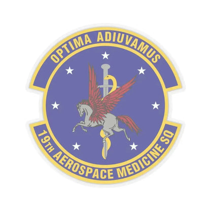 19th Aerospace Medicine Squadron (U.S. Air Force) STICKER Vinyl Kiss-Cut Decal 3 Inch Transparent - The Sticker Space