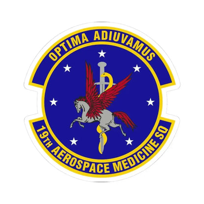 19th Aerospace Medicine Squadron (U.S. Air Force) STICKER Vinyl Kiss-Cut Decal 3 Inch White - The Sticker Space