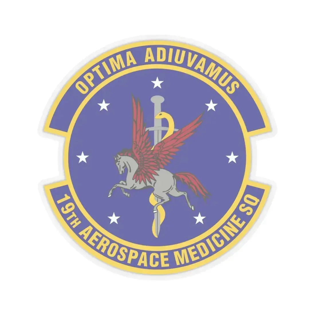19th Aerospace Medicine Squadron (U.S. Air Force) STICKER Vinyl Kiss-Cut Decal 4 Inch Transparent - The Sticker Space