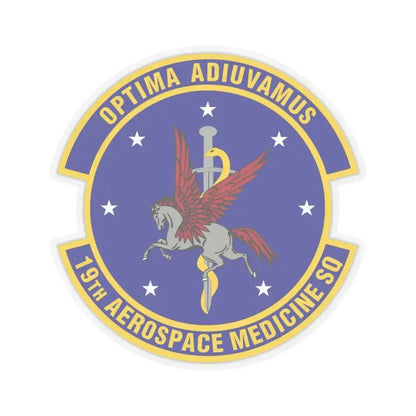 19th Aerospace Medicine Squadron (U.S. Air Force) STICKER Vinyl Kiss-Cut Decal 4 Inch Transparent - The Sticker Space