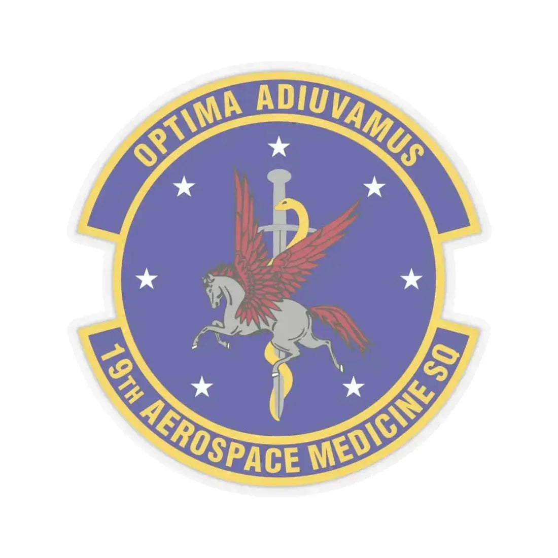 19th Aerospace Medicine Squadron (U.S. Air Force) STICKER Vinyl Kiss-Cut Decal 6 Inch Transparent - The Sticker Space