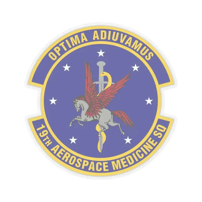 19th Aerospace Medicine Squadron (U.S. Air Force) STICKER Vinyl Kiss-Cut Decal 6 Inch Transparent - The Sticker Space