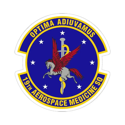19th Aerospace Medicine Squadron (U.S. Air Force) STICKER Vinyl Kiss-Cut Decal 6 Inch White - The Sticker Space