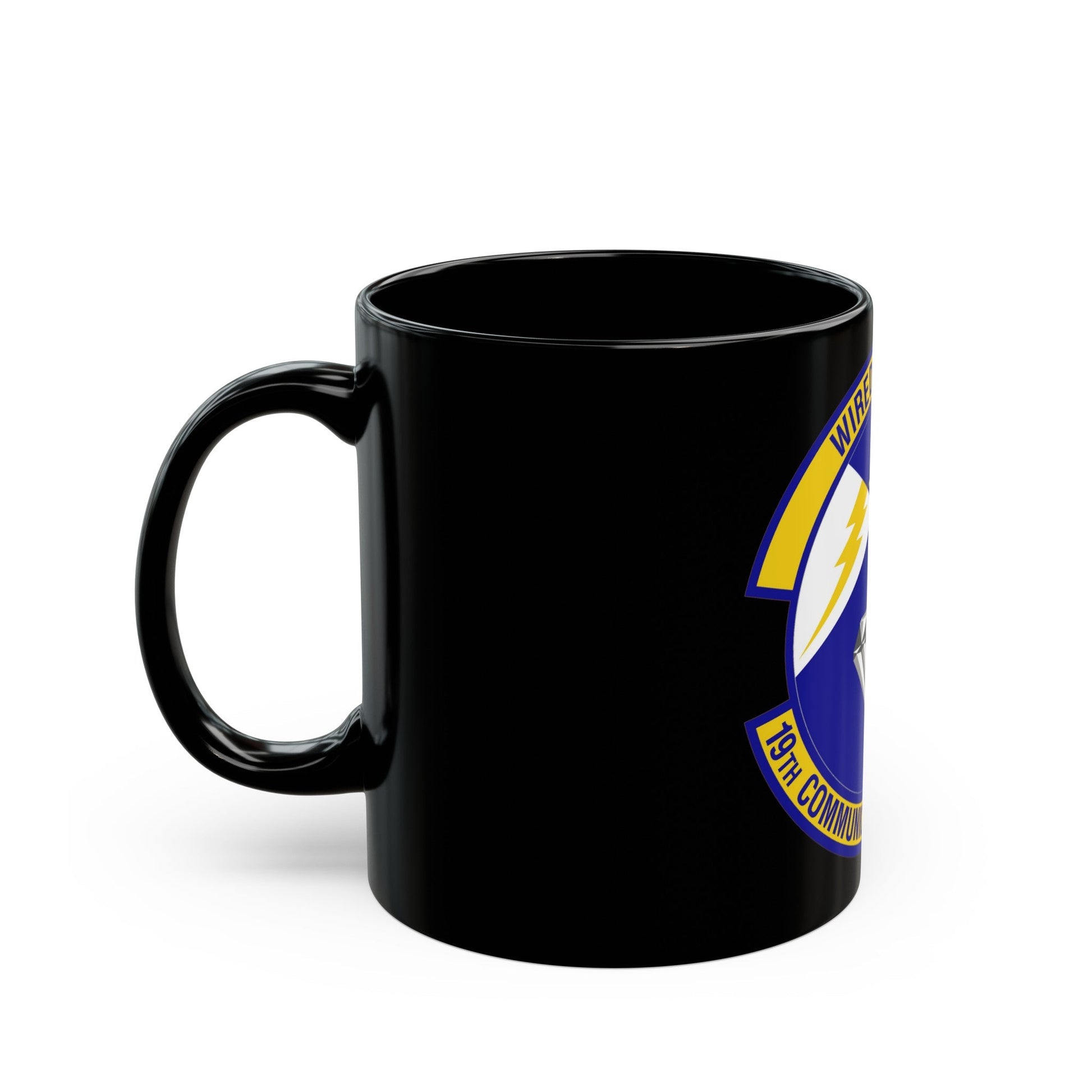 19th Communications Squadron (U.S. Air Force) Black Coffee Mug-The Sticker Space