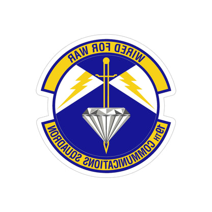 19th Communications Squadron (U.S. Air Force) REVERSE PRINT Transparent STICKER-6" × 6"-The Sticker Space