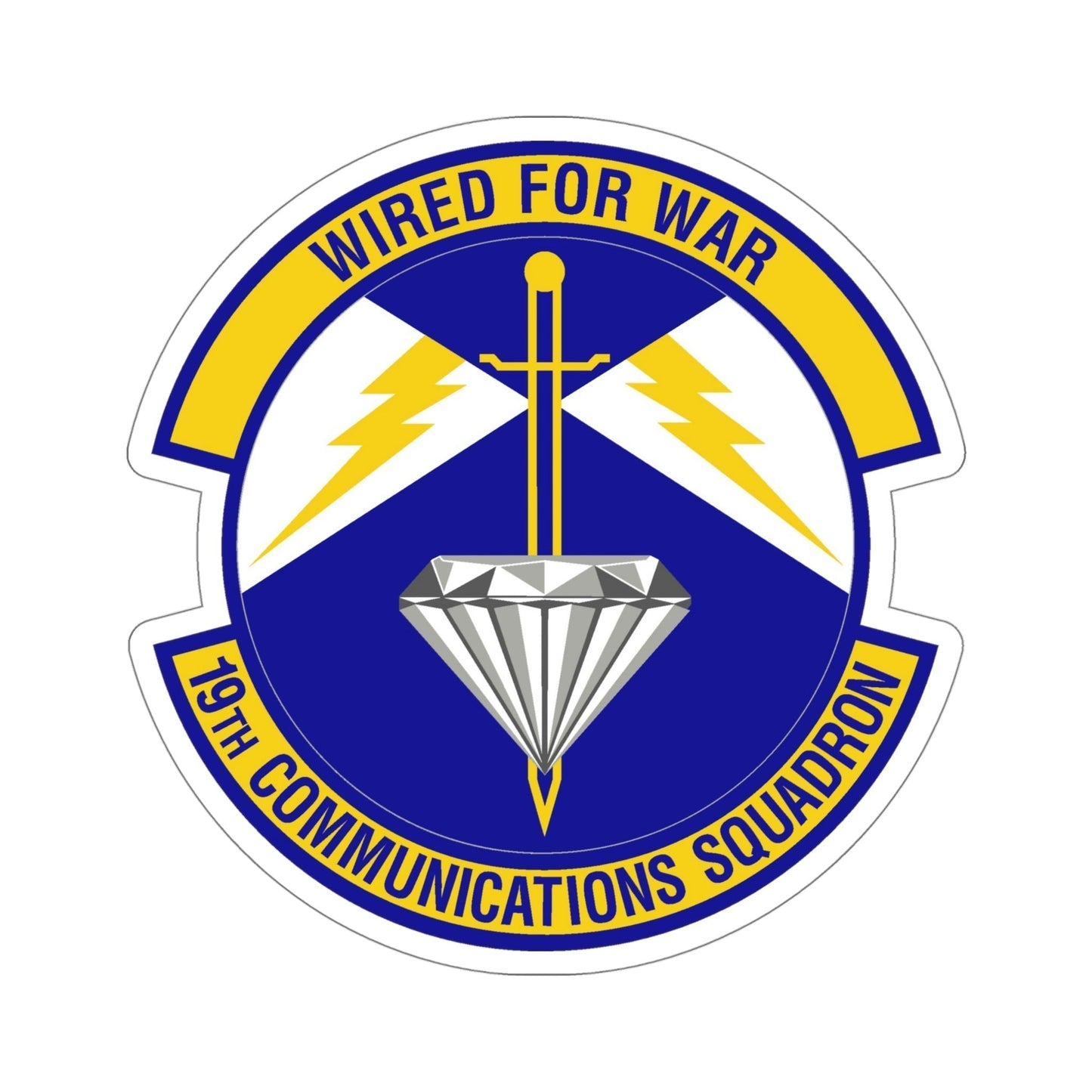 19th Communications Squadron (U.S. Air Force) STICKER Vinyl Die-Cut Decal-5 Inch-The Sticker Space