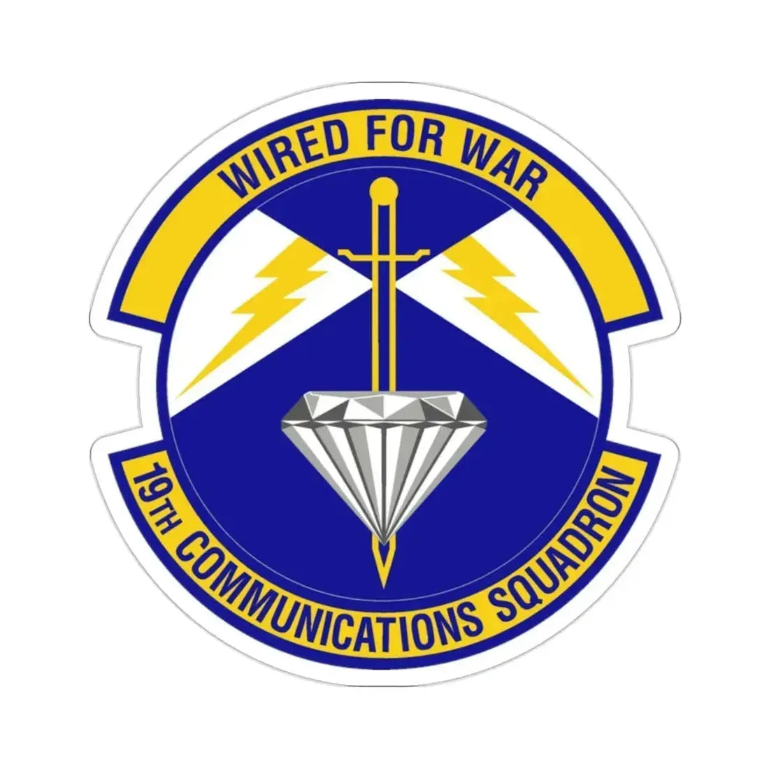 19th Communications Squadron (U.S. Air Force) STICKER Vinyl Die-Cut Decal - The Sticker Space
