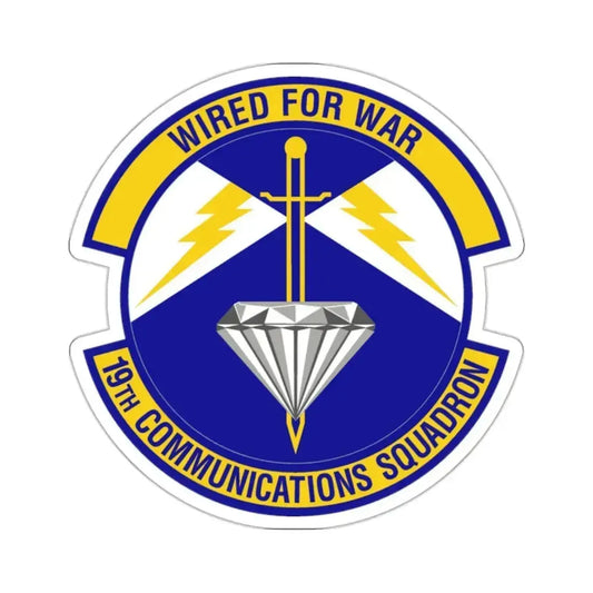 19th Communications Squadron (U.S. Air Force) STICKER Vinyl Kiss-Cut Decal 2 Inch White - The Sticker Space