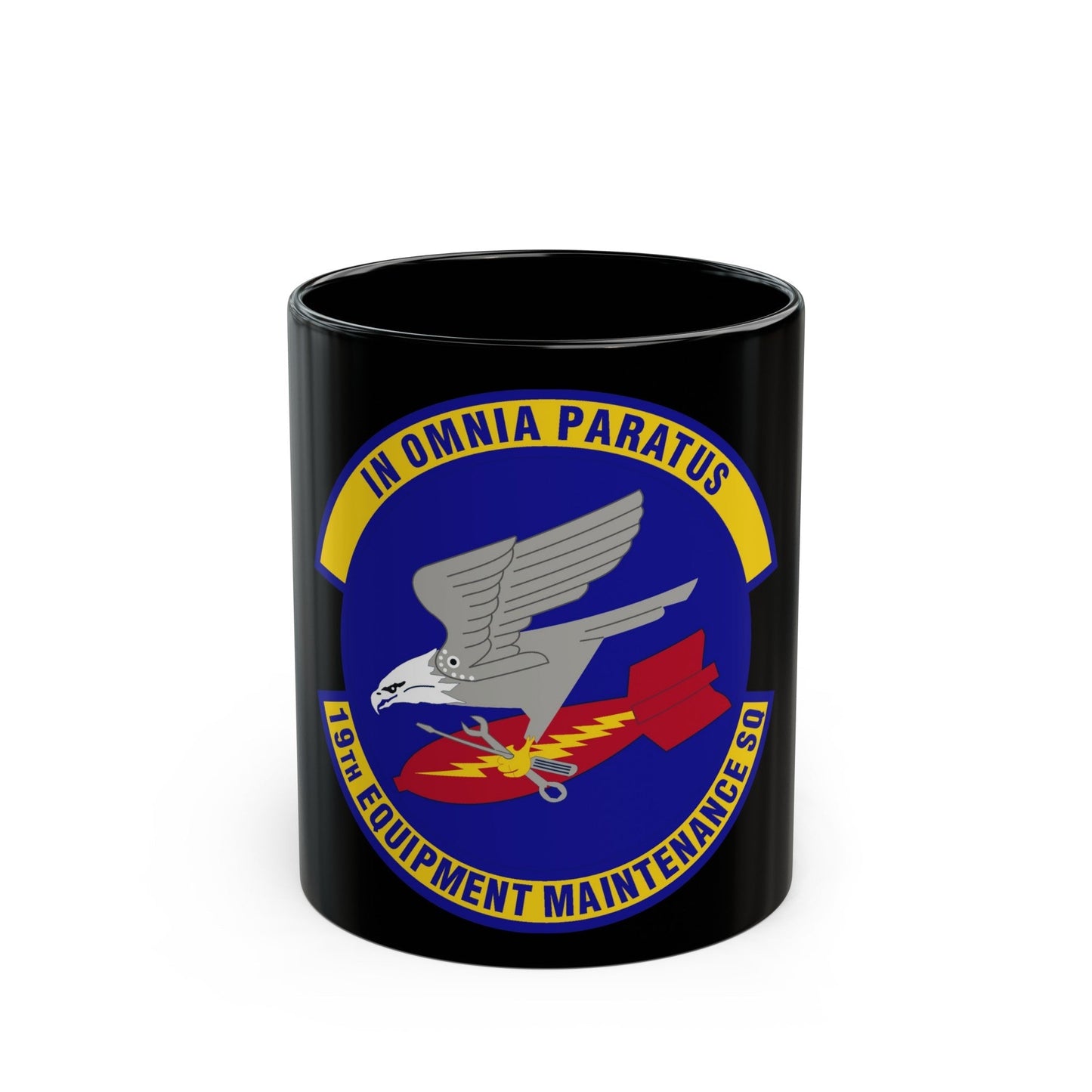 19th Equipment Maintenance Squadron (U.S. Air Force) Black Coffee Mug-11oz-The Sticker Space