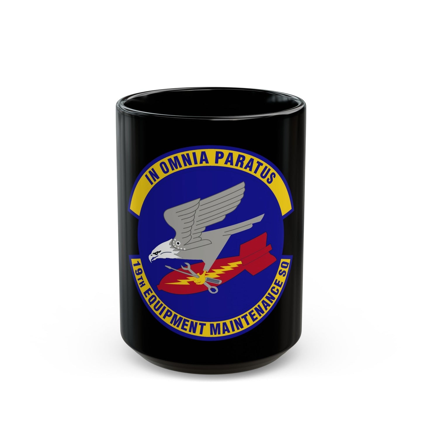 19th Equipment Maintenance Squadron (U.S. Air Force) Black Coffee Mug-15oz-The Sticker Space