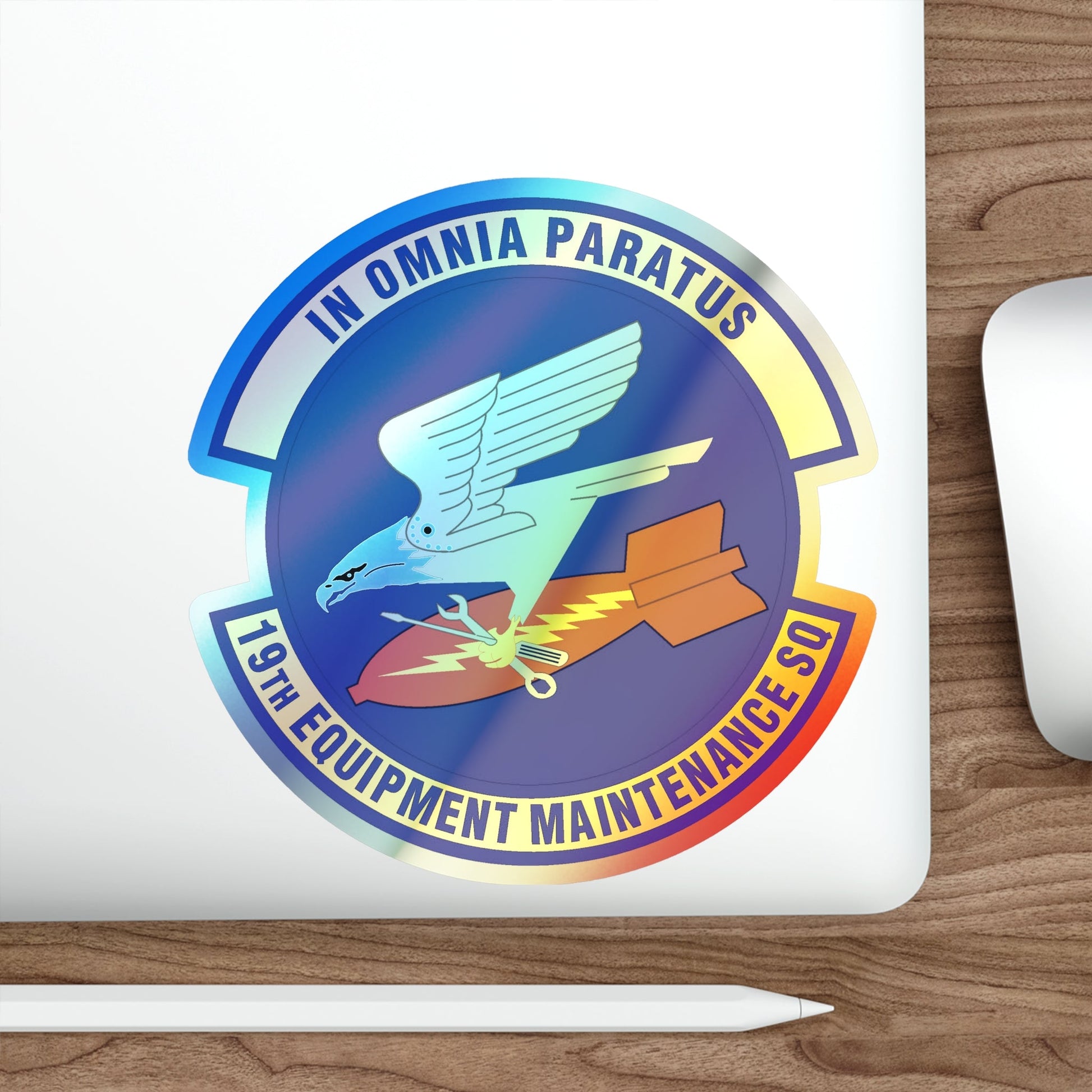 19th Equipment Maintenance Squadron (U.S. Air Force) Holographic STICKER Die-Cut Vinyl Decal-The Sticker Space