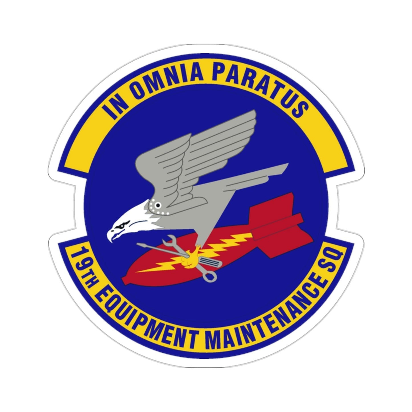 19th Equipment Maintenance Squadron (U.S. Air Force) STICKER Vinyl Die-Cut Decal-2 Inch-The Sticker Space