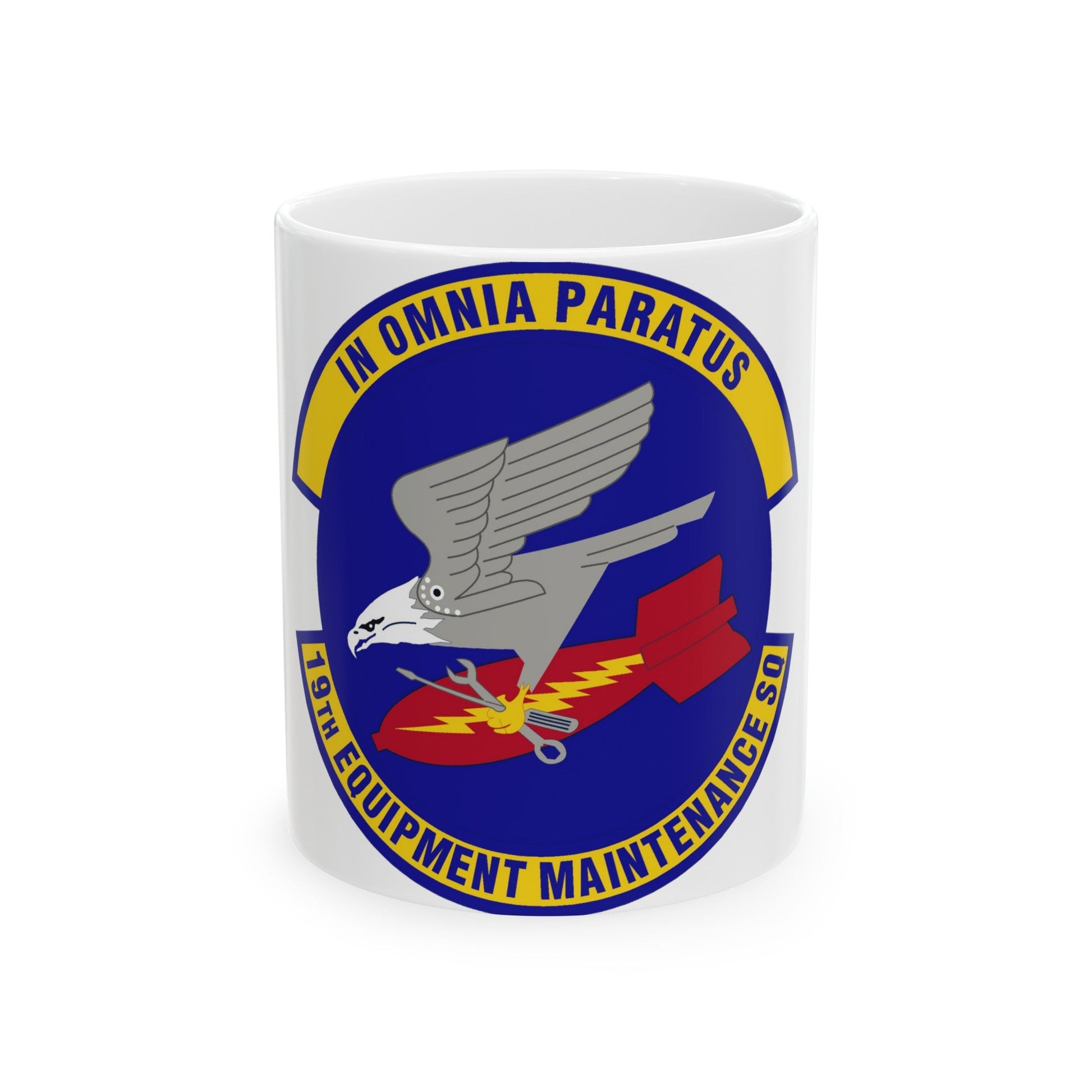 19th Equipment Maintenance Squadron (U.S. Air Force) White Coffee Mug-11oz-The Sticker Space