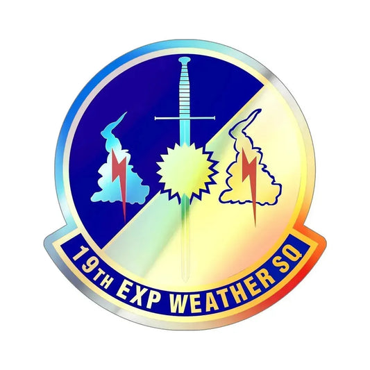 19th Expeditionary Weather Squadron (U.S. Air Force) Holographic STICKER Die-Cut Vinyl Decal 6 Inch Holographic - The Sticker Space