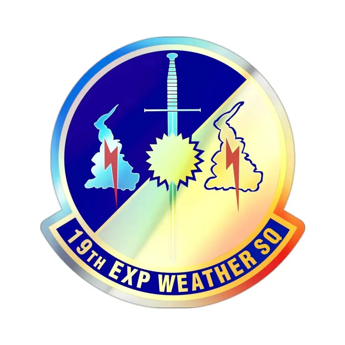 19th Expeditionary Weather Squadron (U.S. Air Force) Holographic STICKER Die-Cut Vinyl Decal - The Sticker Space