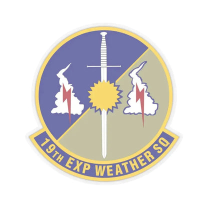 19th Expeditionary Weather Squadron (U.S. Air Force) STICKER Vinyl Kiss-Cut Decal 4 Inch Transparent - The Sticker Space