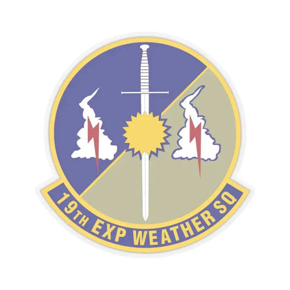 19th Expeditionary Weather Squadron (U.S. Air Force) STICKER Vinyl Kiss-Cut Decal 6 Inch Transparent - The Sticker Space