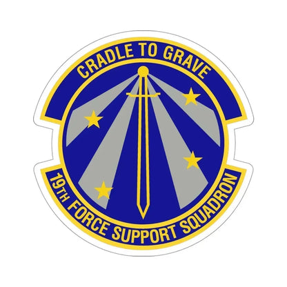 19th Force Support Squadron (U.S. Air Force) STICKER Vinyl Die-Cut Decal 4 Inch - The Sticker Space