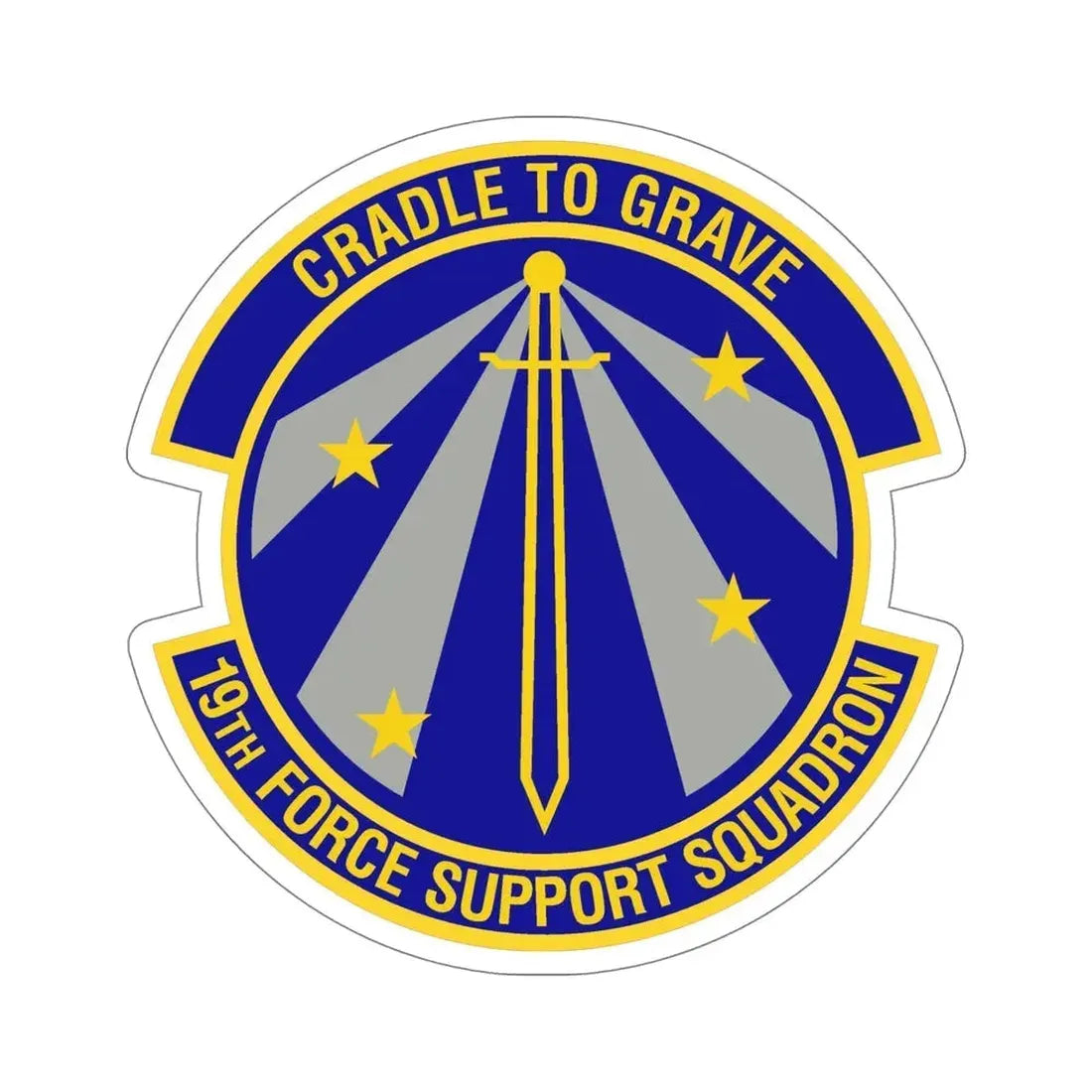 19th Force Support Squadron (U.S. Air Force) STICKER Vinyl Die-Cut Decal - The Sticker Space