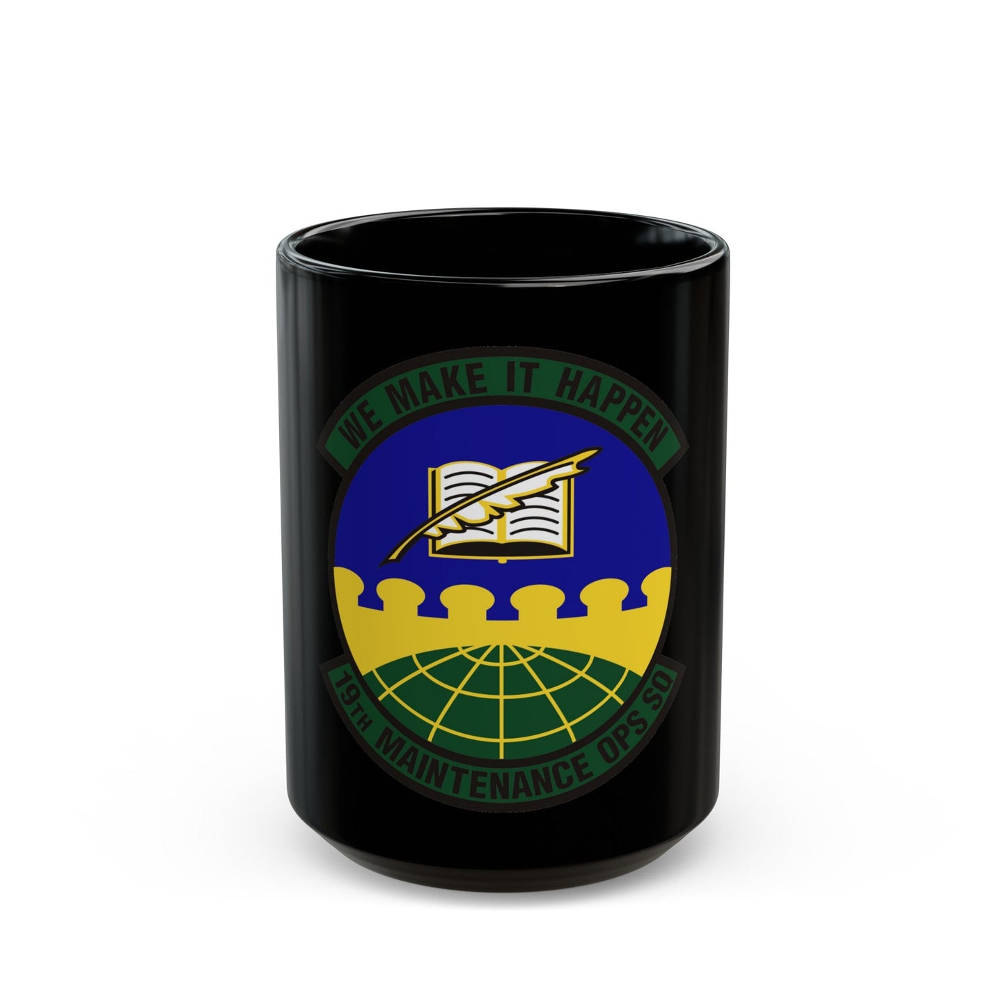 19th Maintenance Operations Squadron (U.S. Air Force) Black Coffee Mug-15oz-The Sticker Space