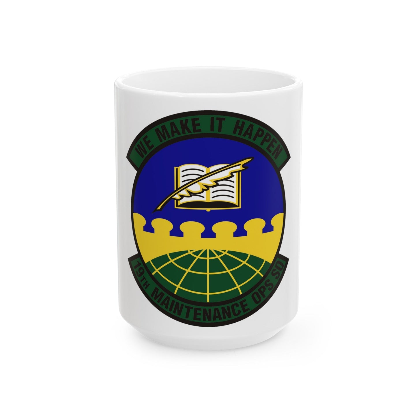 19th Maintenance Operations Squadron (U.S. Air Force) White Coffee Mug-15oz-The Sticker Space