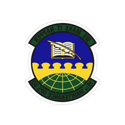 19th Maintenance Operations Squadron (U.S. Air Force) REVERSE PRINT Transparent Die-Cut STICKER 6 Inch Die-Cut Transparent - The Sticker Space