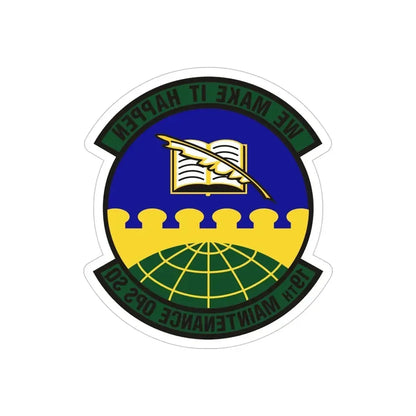 19th Maintenance Operations Squadron (U.S. Air Force) REVERSE PRINT Transparent Die-Cut STICKER - The Sticker Space