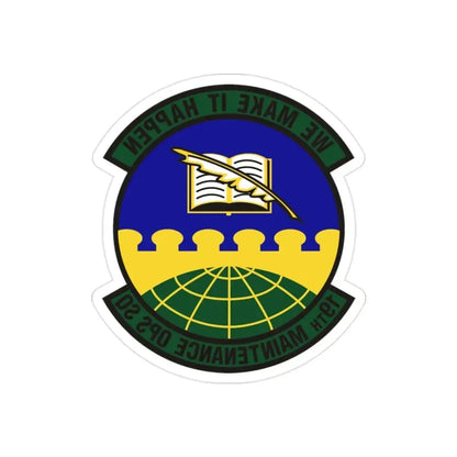 19th Maintenance Operations Squadron (U.S. Air Force) REVERSE PRINT Transparent Die-Cut STICKER - The Sticker Space
