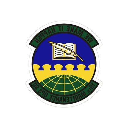 19th Maintenance Operations Squadron (U.S. Air Force) REVERSE PRINT Transparent Die-Cut STICKER - The Sticker Space