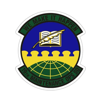 19th Maintenance Operations Squadron (U.S. Air Force) STICKER Vinyl Die-Cut Decal 5 Inch - The Sticker Space