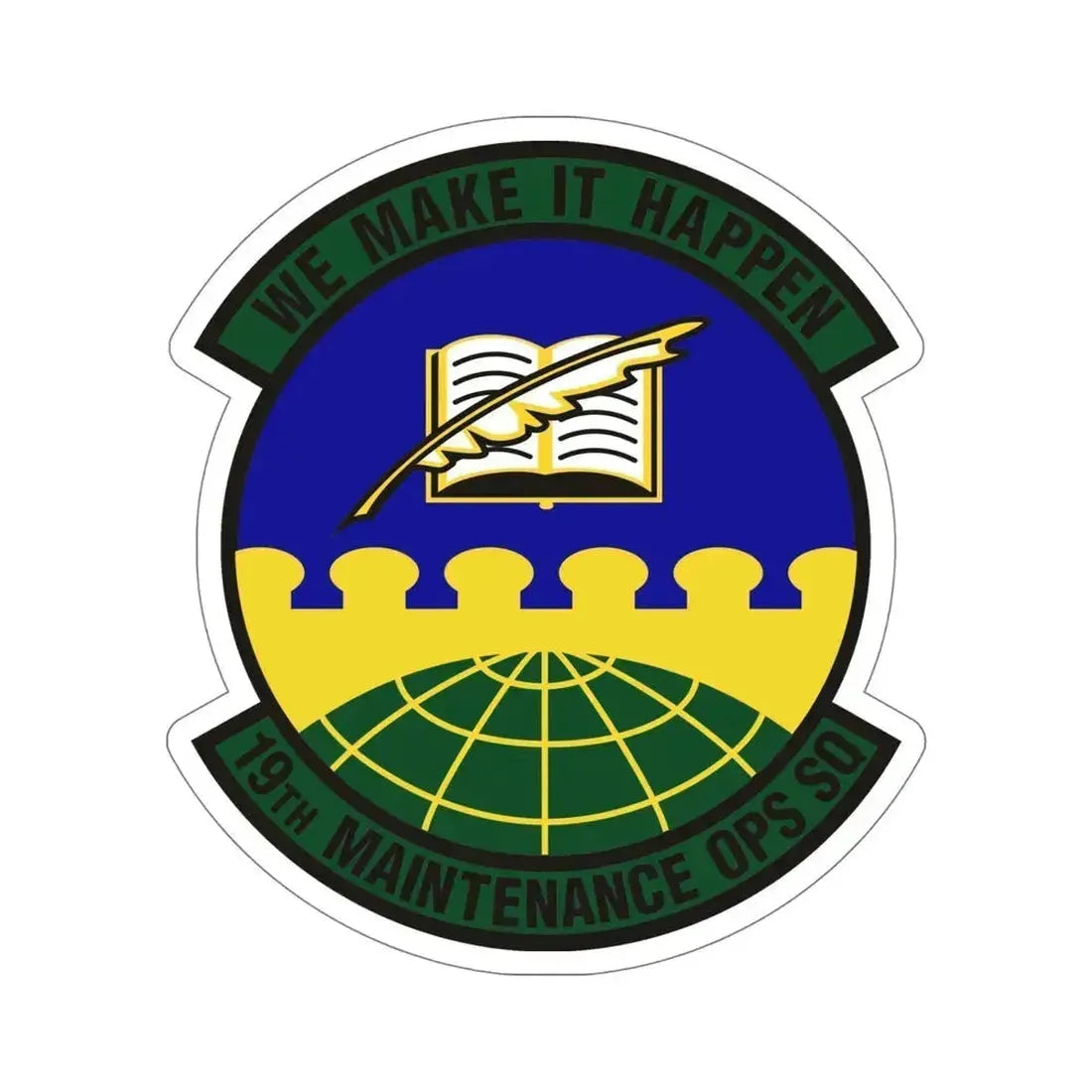 19th Maintenance Operations Squadron (U.S. Air Force) STICKER Vinyl Die-Cut Decal 6 Inch - The Sticker Space
