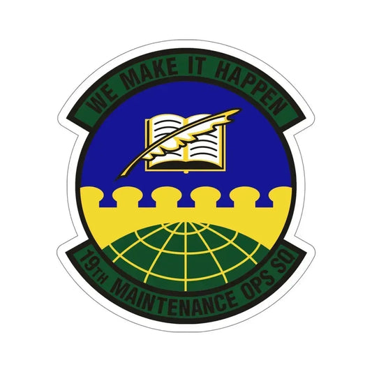 19th Maintenance Operations Squadron (U.S. Air Force) STICKER Vinyl Die-Cut Decal 6 Inch - The Sticker Space