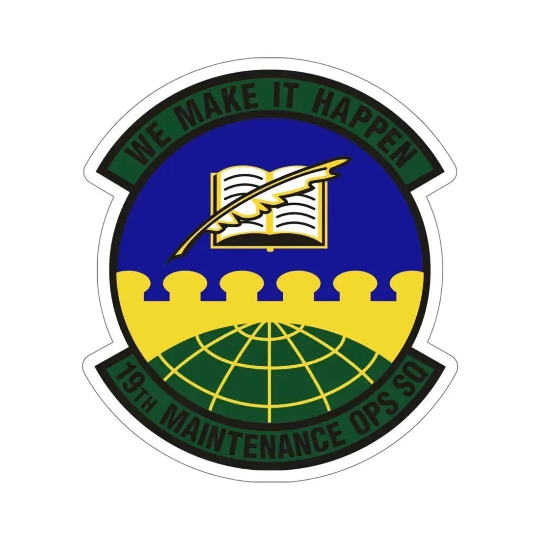 19th Maintenance Operations Squadron (U.S. Air Force) STICKER Vinyl Die-Cut Decal - The Sticker Space