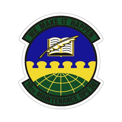 19th Maintenance Operations Squadron (U.S. Air Force) STICKER Vinyl Die-Cut Decal - The Sticker Space