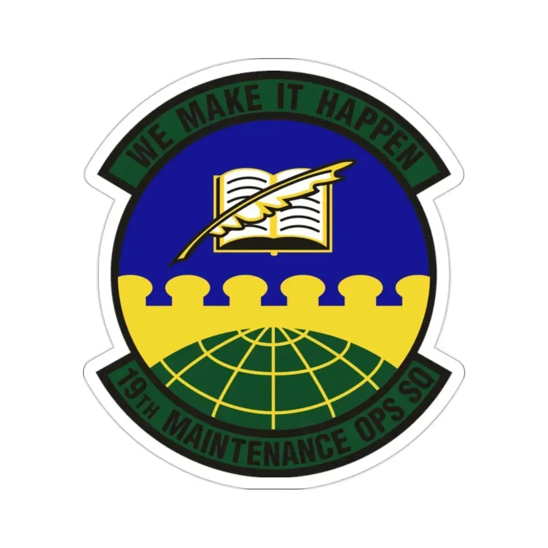 19th Maintenance Operations Squadron (U.S. Air Force) STICKER Vinyl Die-Cut Decal - The Sticker Space