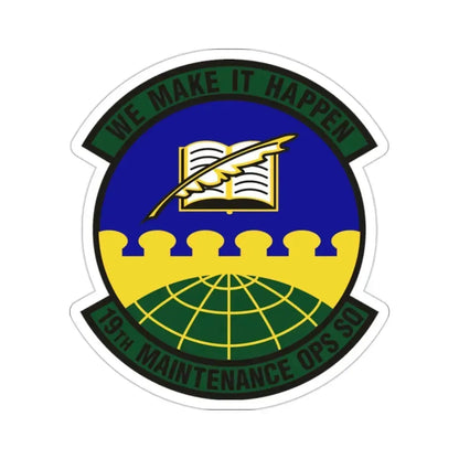 19th Maintenance Operations Squadron (U.S. Air Force) STICKER Vinyl Die-Cut Decal - The Sticker Space