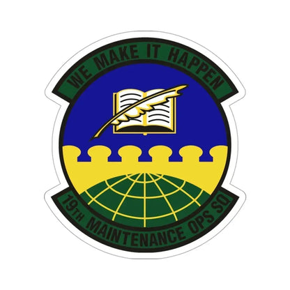19th Maintenance Operations Squadron (U.S. Air Force) STICKER Vinyl Die-Cut Decal - The Sticker Space