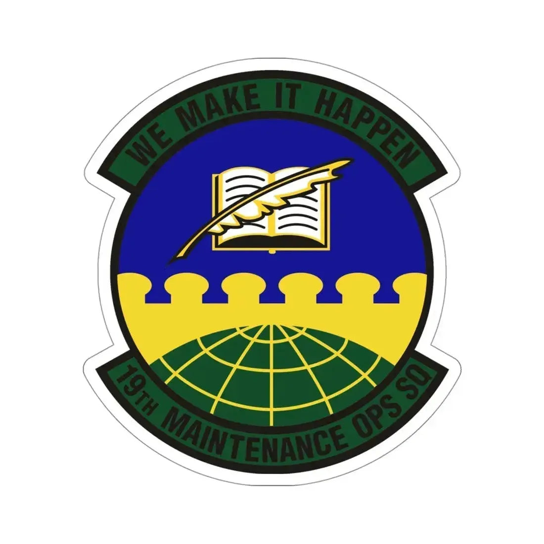 19th Maintenance Operations Squadron (U.S. Air Force) STICKER Vinyl Die-Cut Decal - The Sticker Space