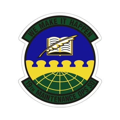19th Maintenance Operations Squadron (U.S. Air Force) STICKER Vinyl Die-Cut Decal - The Sticker Space