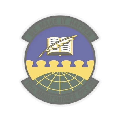19th Maintenance Operations Squadron (U.S. Air Force) STICKER Vinyl Kiss-Cut Decal 3 Inch Transparent - The Sticker Space